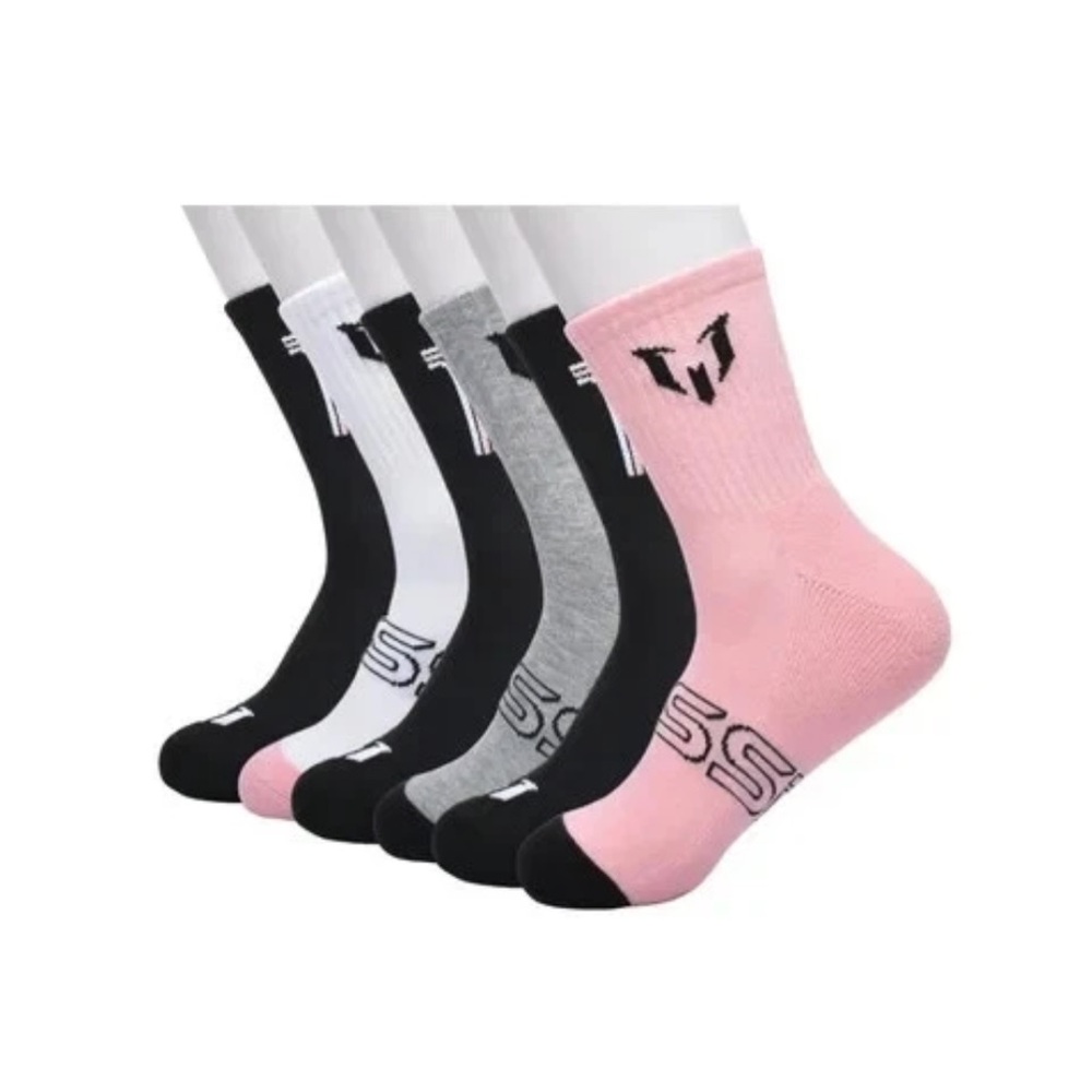 Messi Collection Cushioned SHORTIE Crew Sock 6 Pack Unisex SZ 6-12 NWT